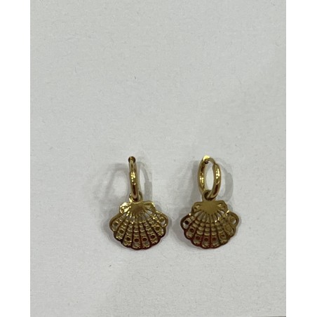 Orecchini conchiglia a cerchio